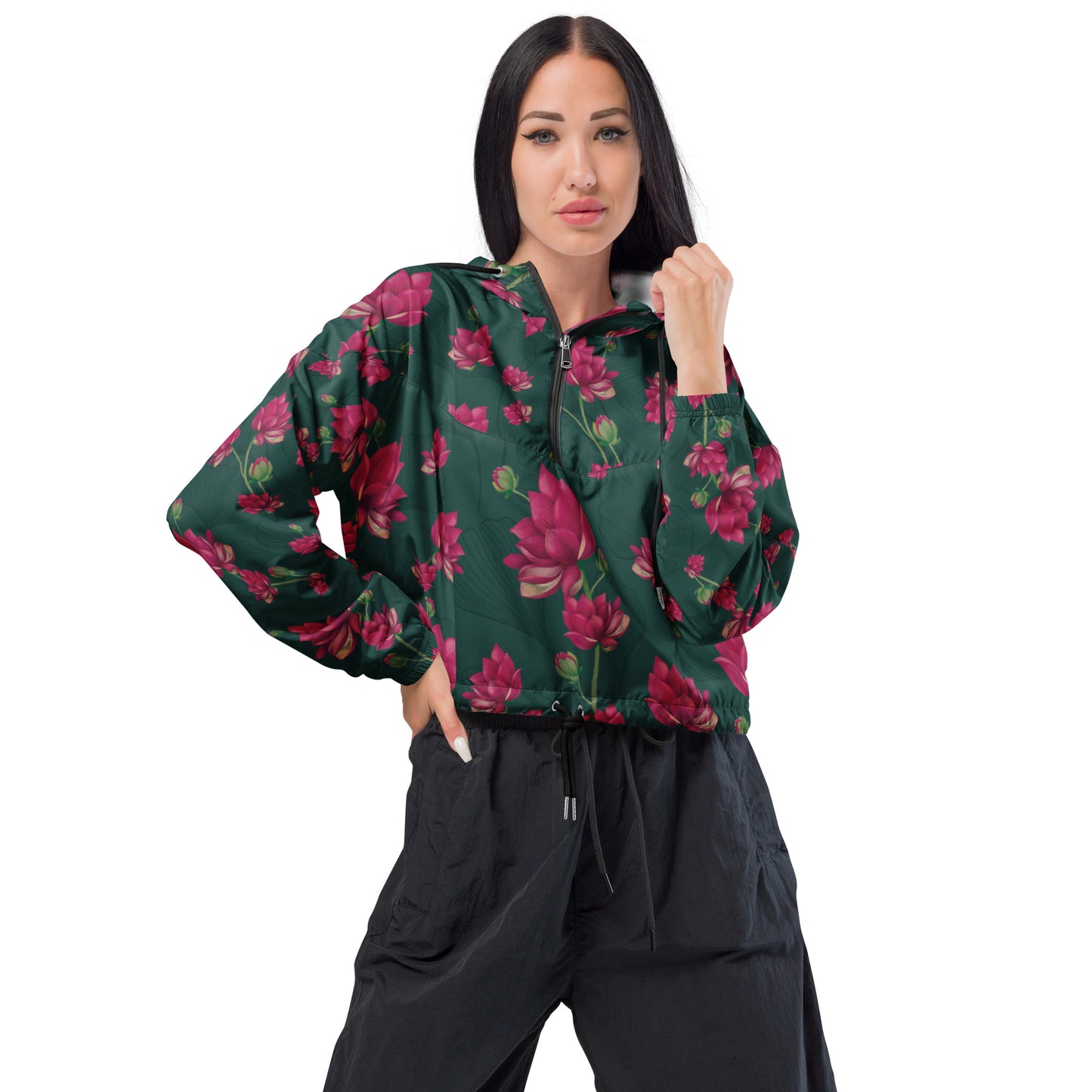 Lotus Cropped Windbreaker